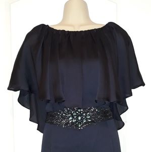 *SOLD* Stunning Navy Blue Evening Gown
